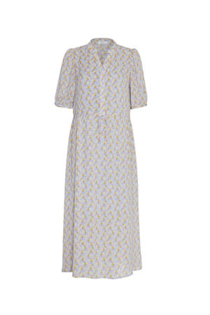 gebloemde jurk Henriet Rikkelie 2/4 Dress AOP van gerecycled polyester lila/ blauw