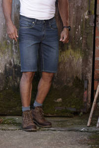 Jan Vanderstorm +FIT Collectie loose fit jeans ODWIN Plus Size donkerblauw
