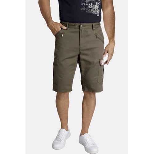 Jan Vanderstorm +FIT Collectie loose fit short HEIMERAM Plus Size olijfgroen afbeelding