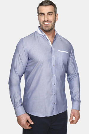 regular fit overhemd DUKE ADEWALE Plus Size met all over print lichtblauw