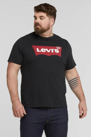 T-shirt Plus Size met logo zwart
