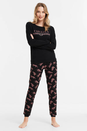 pyjama zwart/roze
