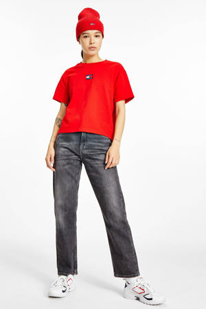 T-shirt met patches rood