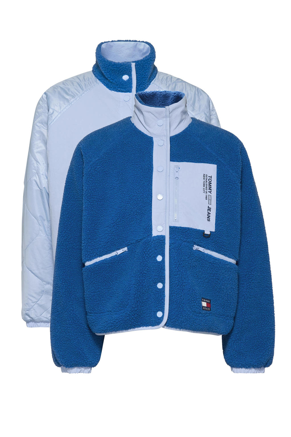 Tommy Jeans jas van gerecycled polyester blauw
