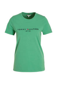 Tommy Hilfiger T-shirt van biologisch katoen groen