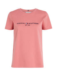 Tommy Hilfiger T-shirt van biologisch katoen roze