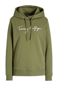 Tommy Hilfiger hoodie van biologisch katoen groen