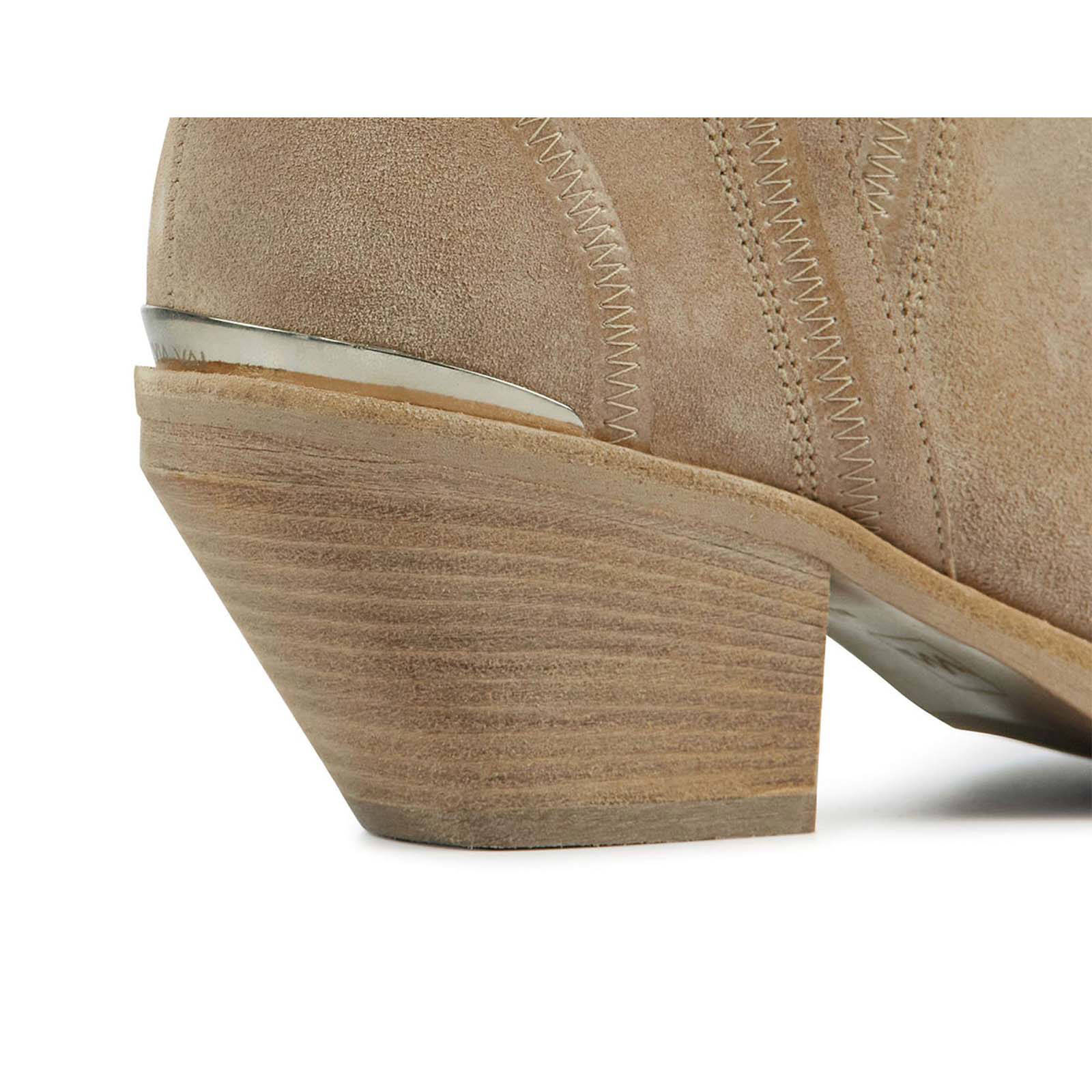Via Vai 58144 Jil Split suède cowboylaarzen beige | wehkamp
