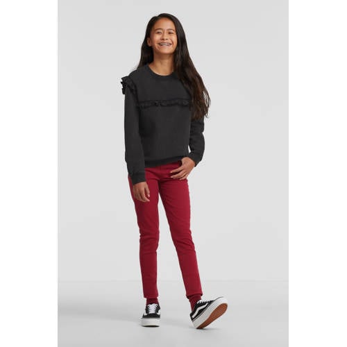 anytime skinny jeans donkerrood afbeelding