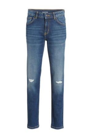 tapered slim fit jeans donkerblauw