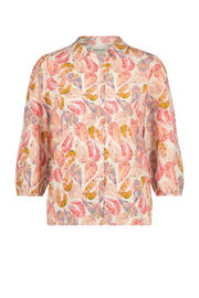 thumbnail: Fabienne Chapot blouse Gina met all over print gebroken wit/ roze