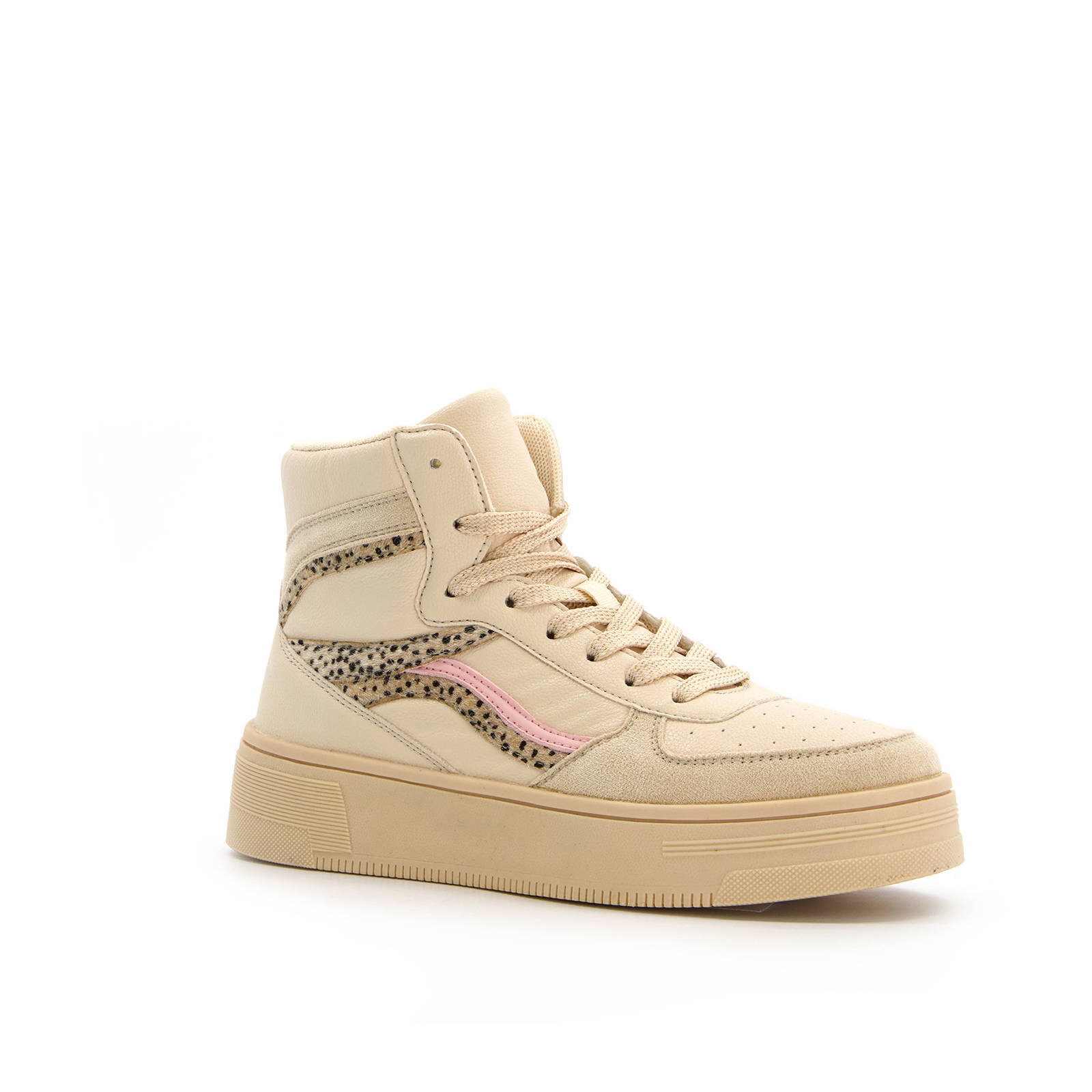 Scapino Blue Box hoge sneakers met dierenprint beige | wehkamp