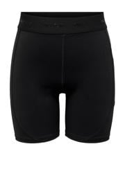 thumbnail: Zwarte dames ONLY PLAY sportshort Onpbalix met slim fit, regular waist en elastische tailleband