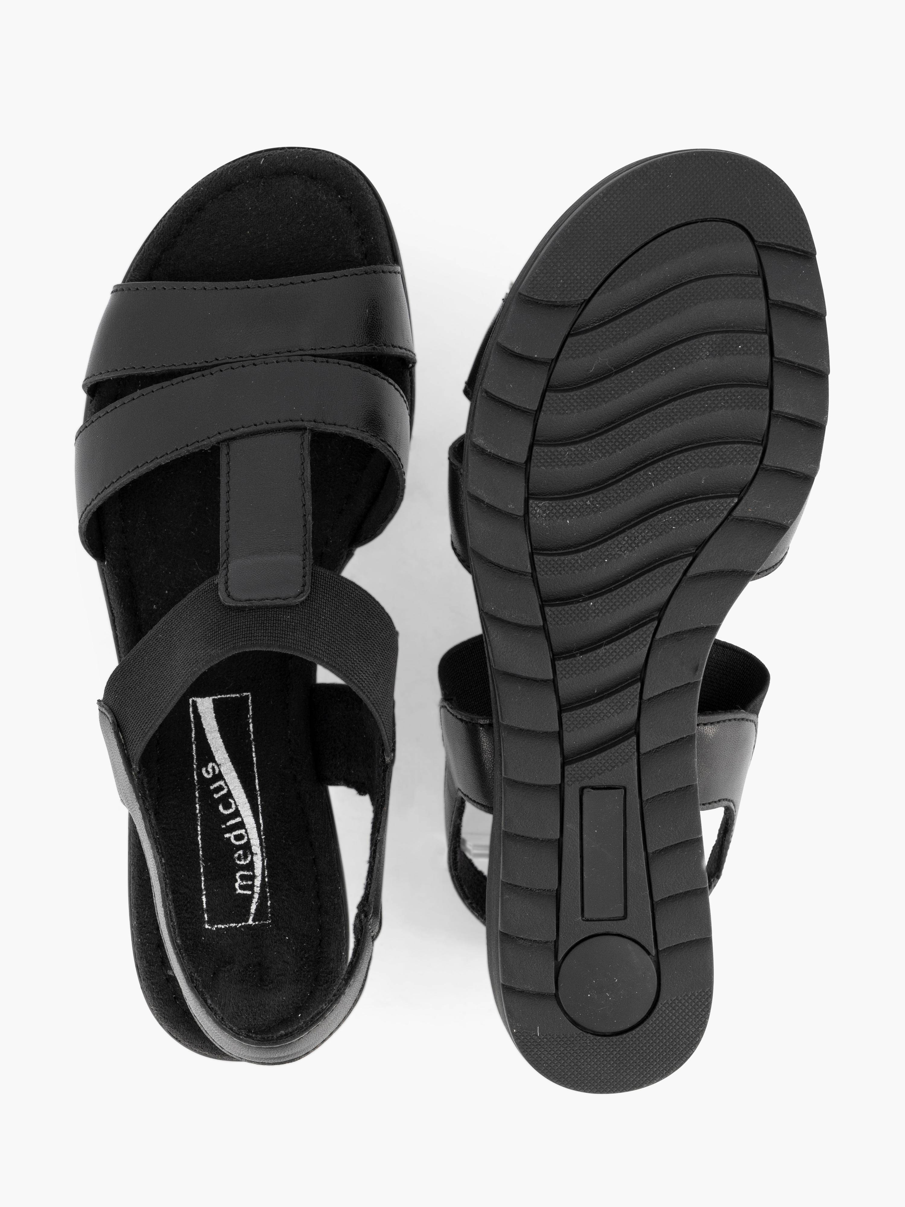 Medicus leren sandalen zwart | wehkamp