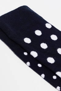 WE Fashion sokken met stippen donkerblauw/wit