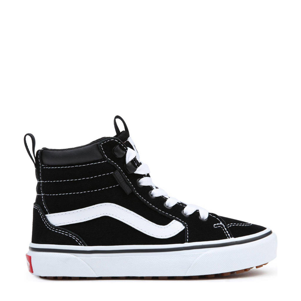 Zwart en witte jongens en meisjes VANS Filmore Hi VansGuard suède sneakers met veters