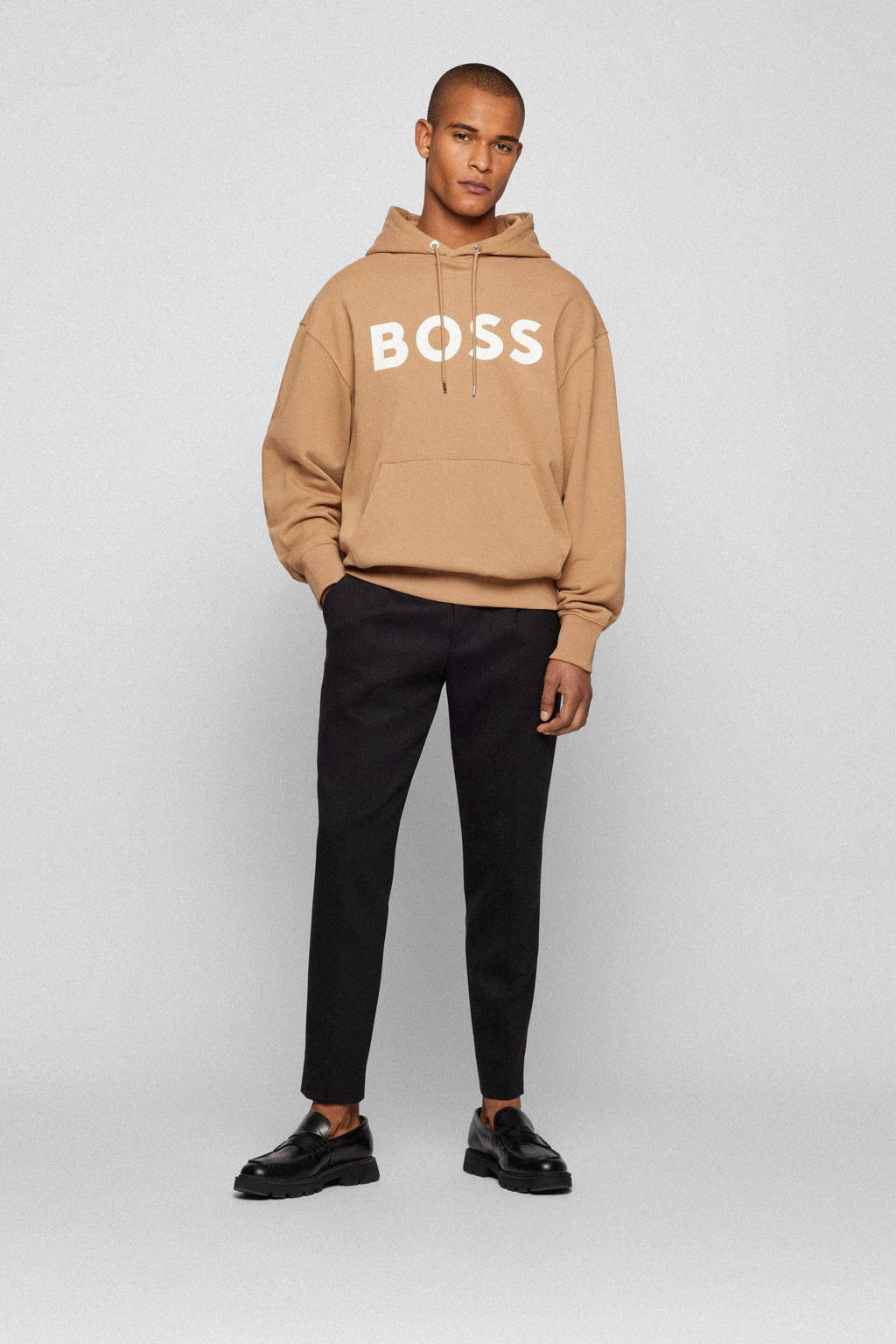 BOSS Menswear hoodie Sullivan met logo medium beige