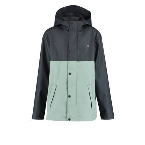 America Today unisex regenjas Jace JR donkerblauw/mintgroen afbeelding