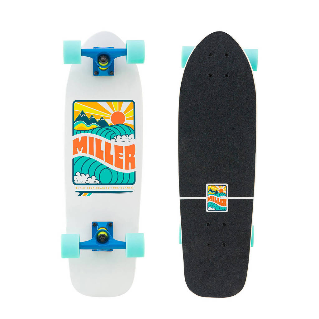 Miller skateboard Cruiser Sunset 27,5", Wit
