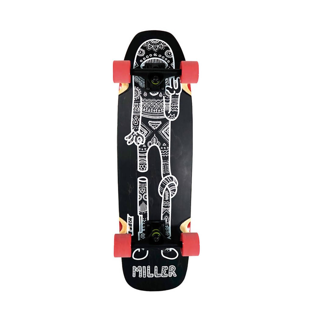Miller skateboard Cruiser Indie 31", zwart/ wit