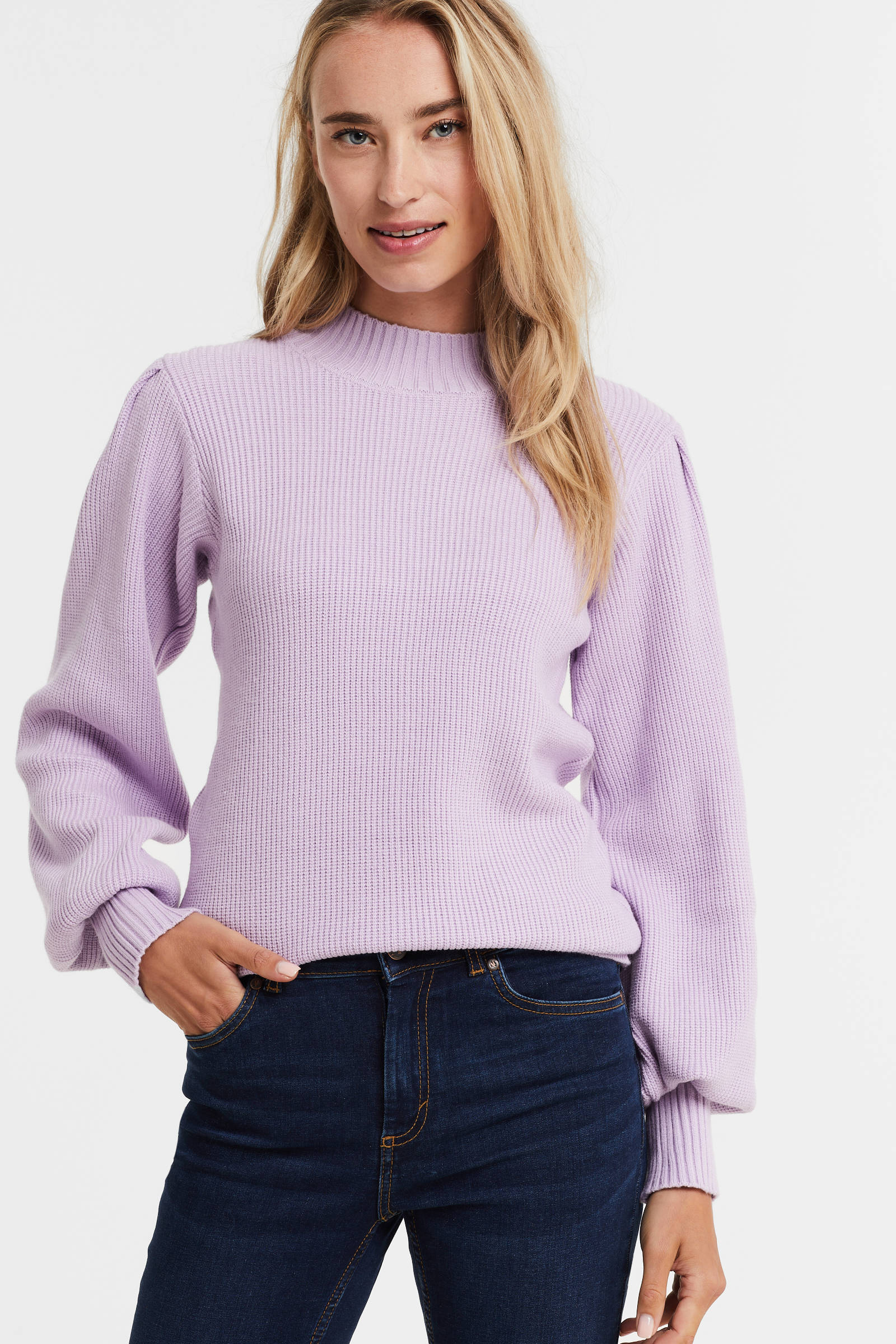 Mode Sweaters Gehaakte truien dariadéh dariad\u00e9h Gehaakte trui lila casual uitstraling