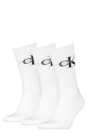 sokken met logo - set van 3 wit
