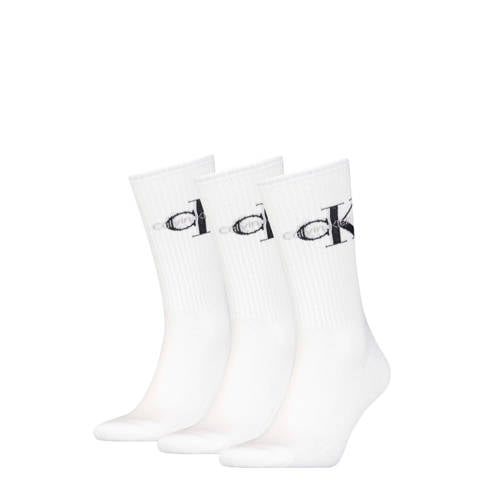 CALVIN KLEIN JEANS sokken met logo - set van 3 wit