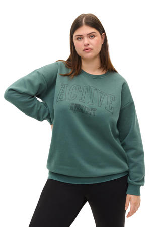 Plus Size sportsweater Alie groen