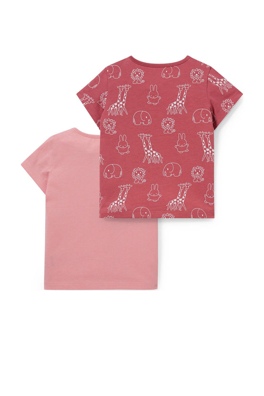 Oprechtheid lint veronderstellen C&A baby T-shirt Nijntje - set van 2 roze/donkerroze | wehkamp