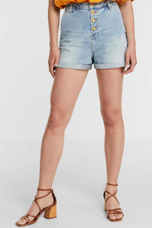 high waist jeans short Mikky  faded river