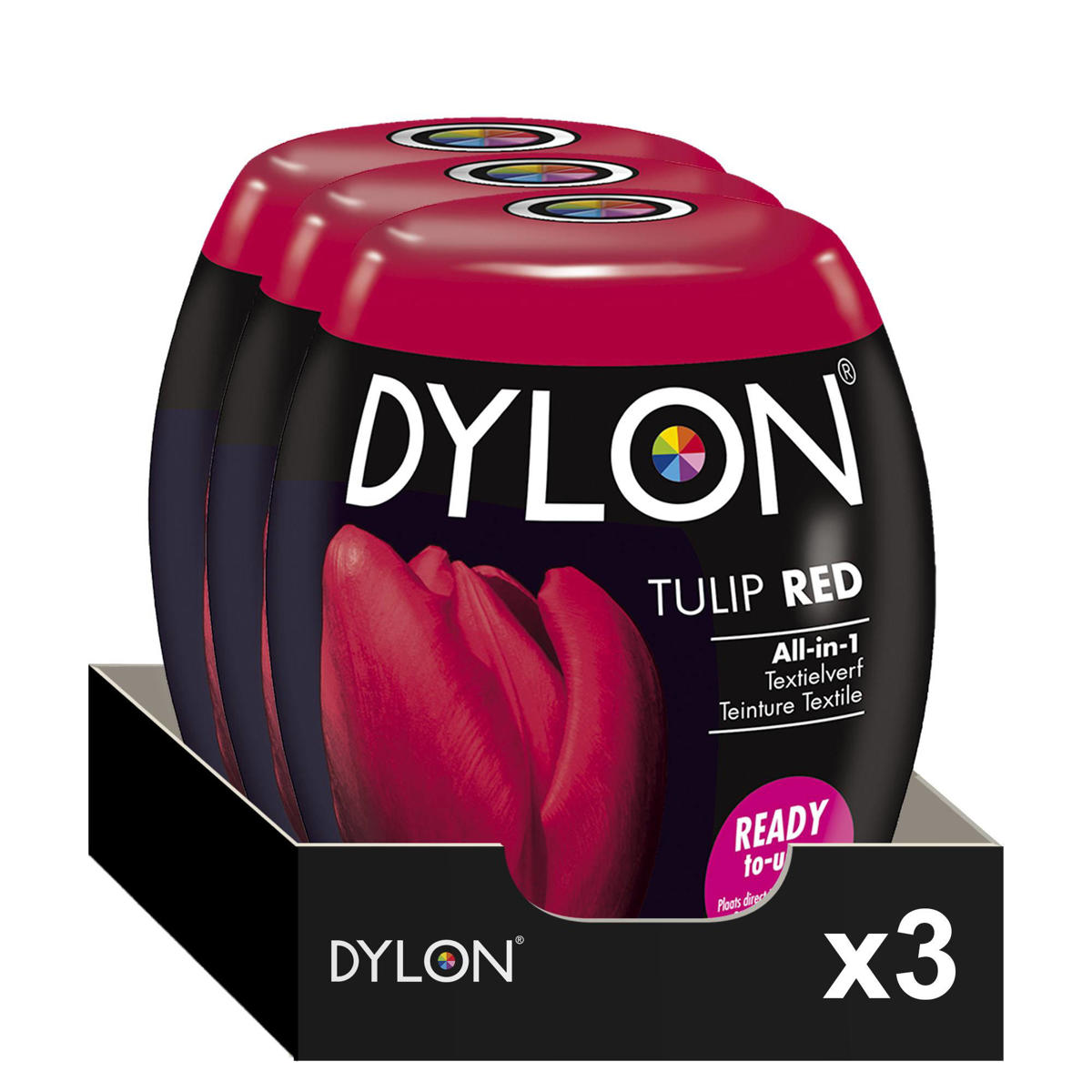 Doodt Ingenieurs werper Dylon Pod - Tulip Red textielverf - 3 pods (3x350g) | wehkamp