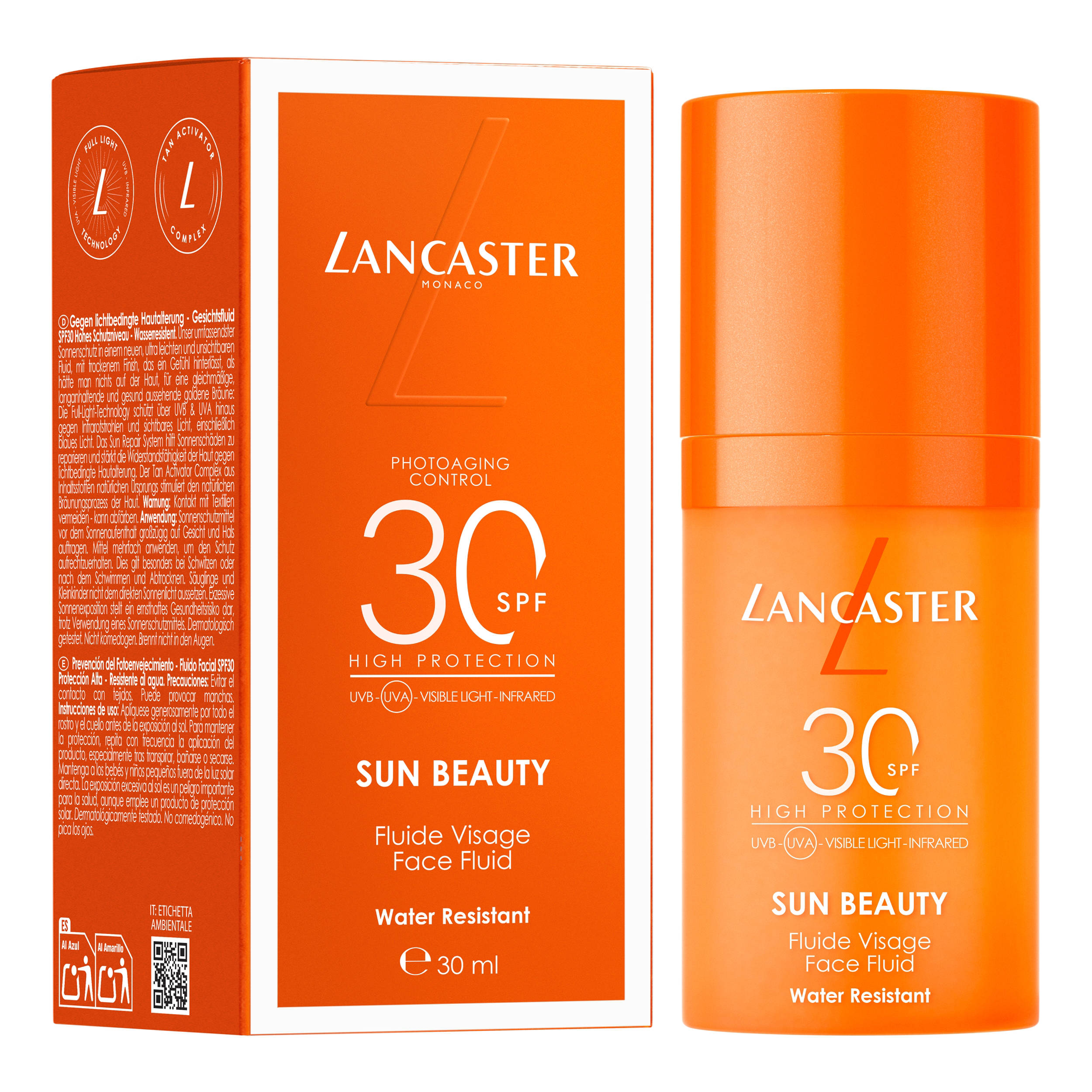 Lancaster Sun Beauty Sun Protective Fluid zonnebrand SPF30 - 30 ml | wehkamp
