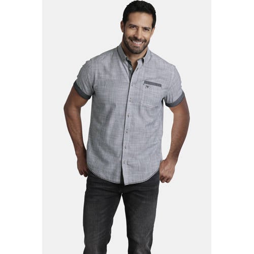 Jan Vanderstorm casual overhemd MILOS Plus Size zwart afbeelding