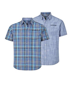 casual overhemd DANKWARD Plus Size blauw - (set van 2)