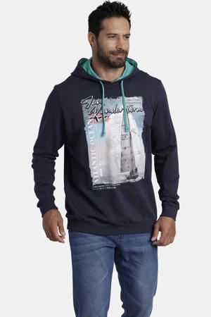 hoodie ARIBALD  Plus Size met printopdruk donkerblauw