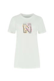 thumbnail: NIKKIE T-shirt Boho N met logo wit