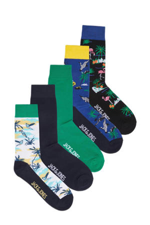 sokken JACANIMAL met all-over print - set van 5 multi