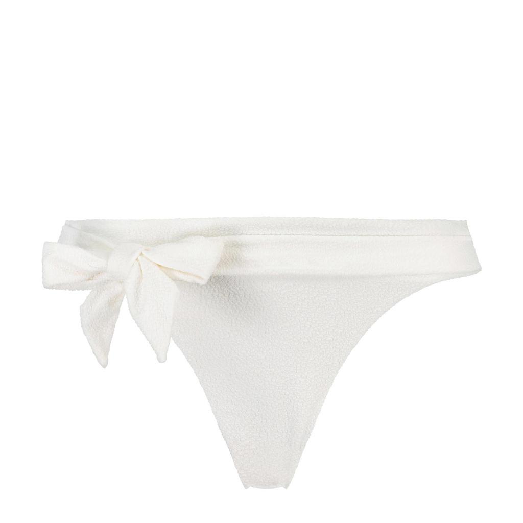Hunkemöller bikinibroekje Dune met textuur wit wehkamp