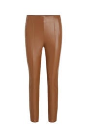 thumbnail: Camelkleurige dames VILA 7 8 legging VICRODELIA gecoat van gerecycled polyester met skinny fit, high waist en blinde ritssluiting