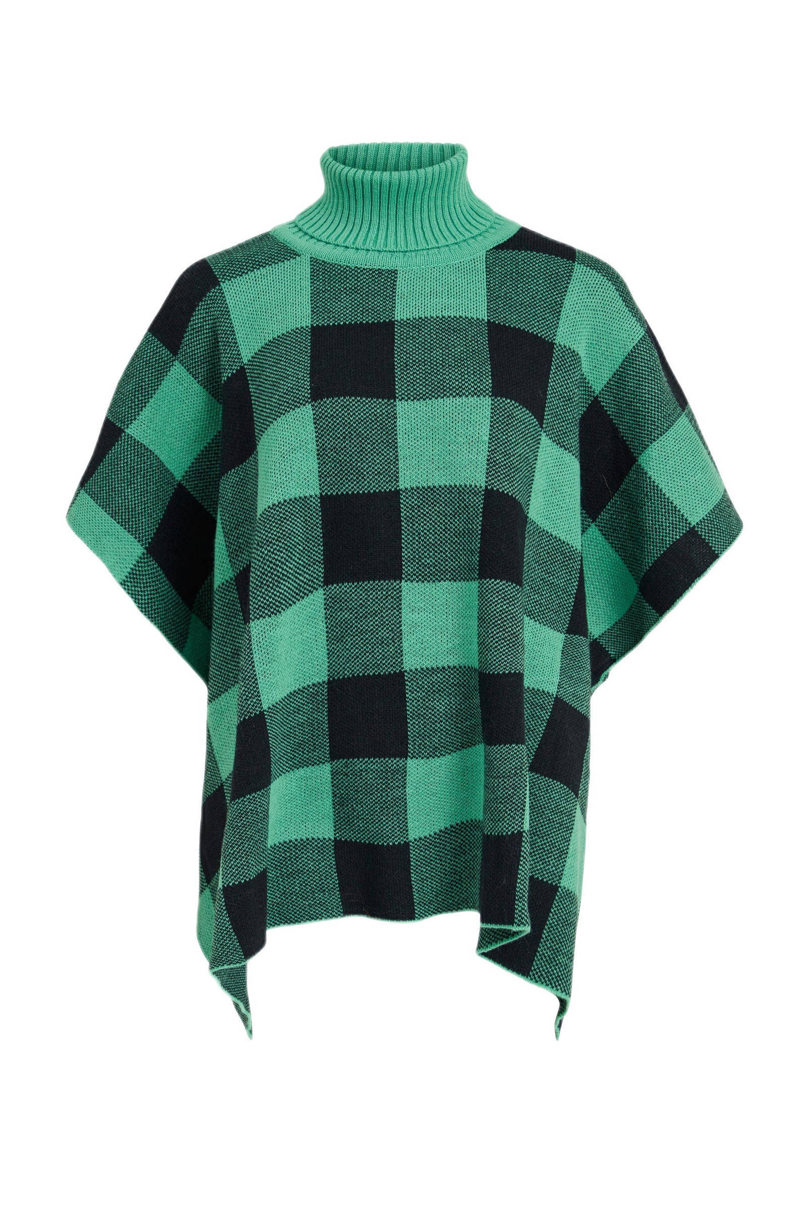 Dames sjaal Vintage poncho sjaal cape winter warme geruite