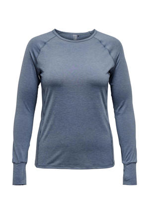 Plus Size sport T-shirt ONPELANA grijsblauw