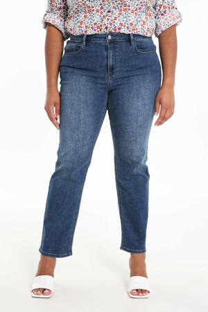 high waist straight fit jeans Mia blauw