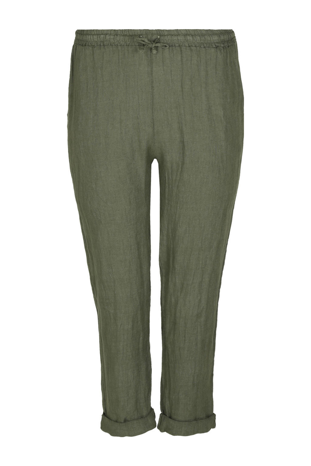 Paprika cropped regular fit broek kaki | wehkamp