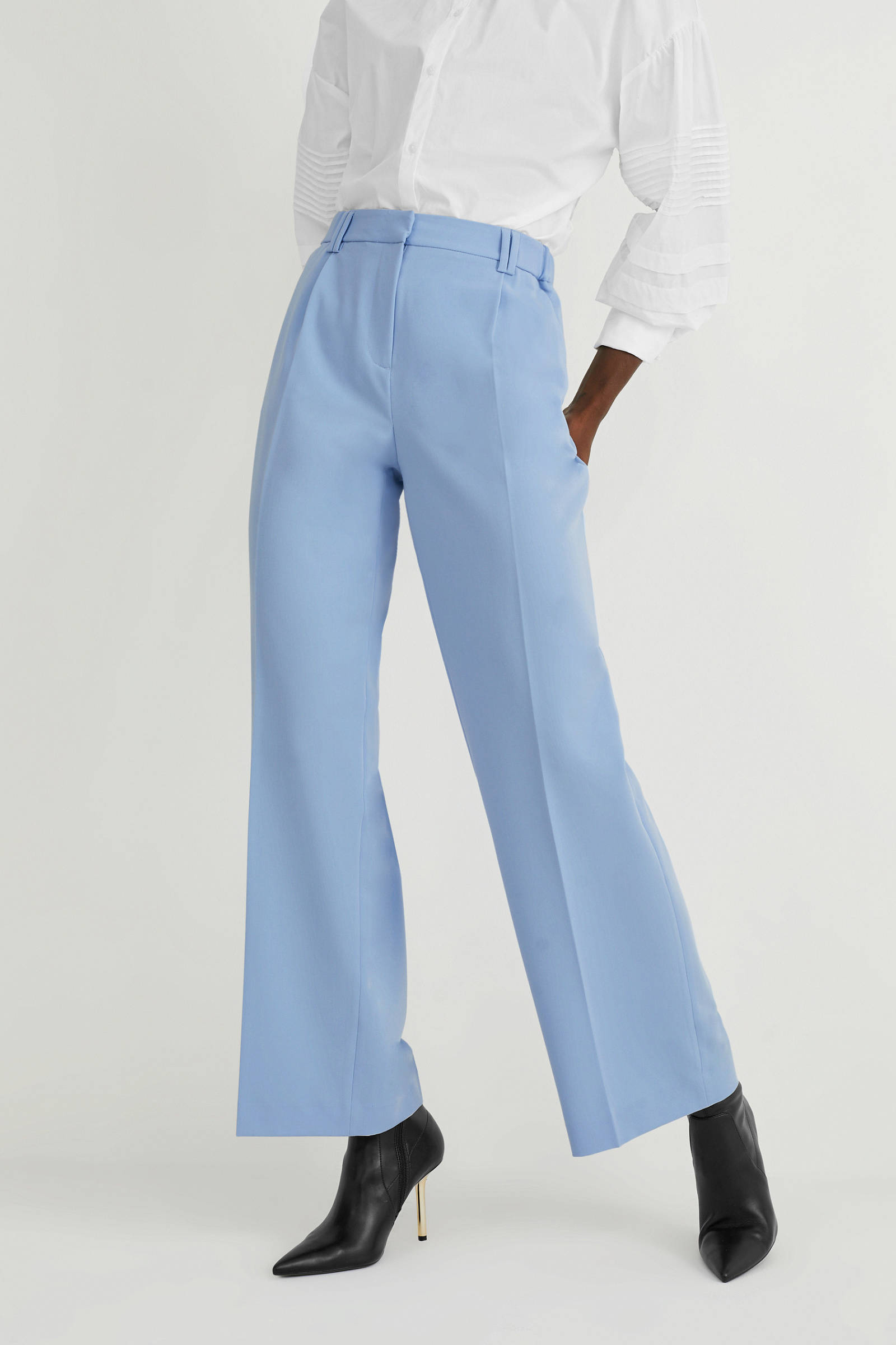 C\u0026A high waist wide leg palazzo broek lavendel | wehkamp