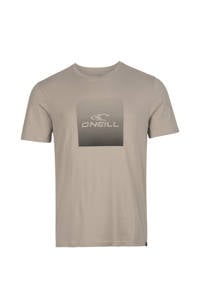 O'Neill T-shirt met printopdruk taupe