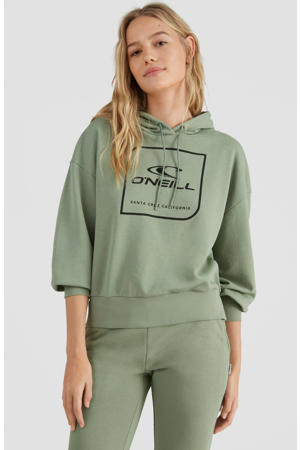 hoodie met printopdruk groen