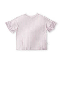 Lilakleurige meisjes O'Neill gestreept T-shirt van polyester met korte mouwen en ronde hals