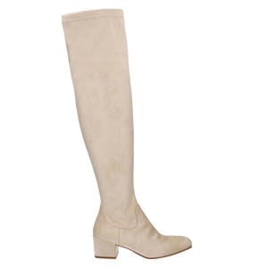 stretch laarzen beige