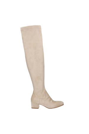 stretch laarzen beige