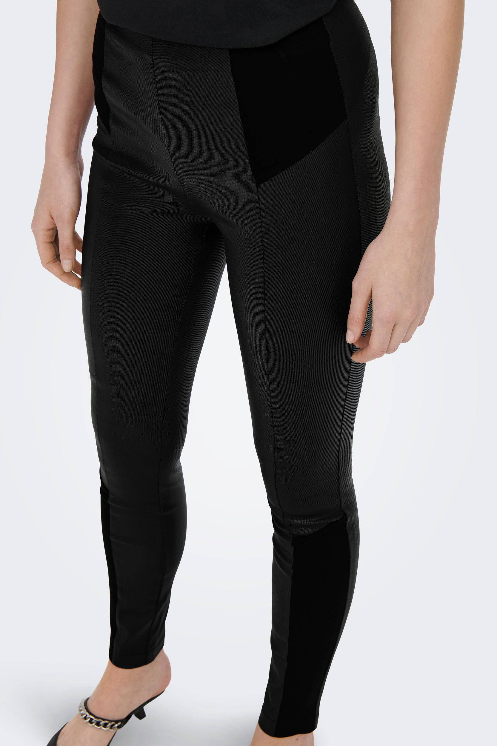 ONLY coated legging ONLCLAREMONT zwart | wehkamp